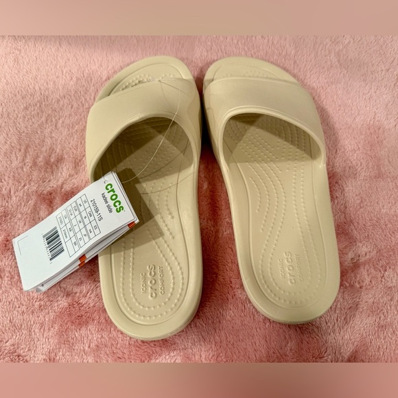 CROCS Women's Kadee Tan Slide Sandals/size 4 - Picture 4 of 6